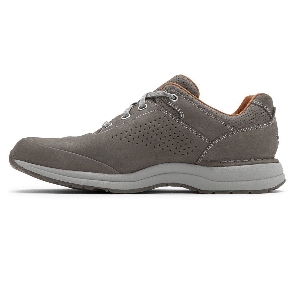 Tenis Rockport Homem Cinzentas Escuro - Edge Hill 2 Plain Toe - 80695OQUZ